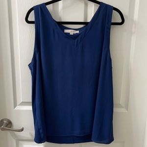 Blue tank top by LoFT